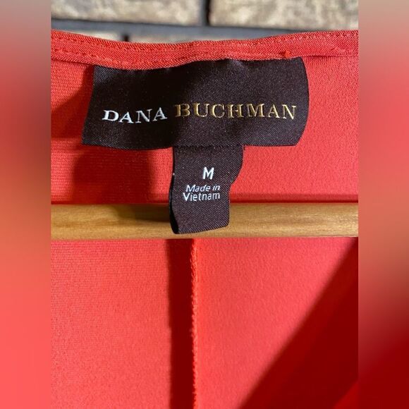 ‎Coral medium Dana Buchman vneck dress - Picture 2 of 6